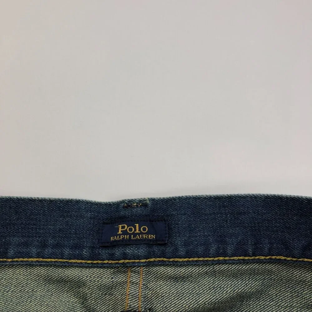 Polo Ralph Lauren Tapered 38x30 (Fits 40W 30L) Mid Rise Denim Blue Jeans